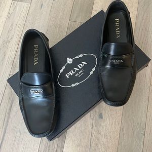 Prada black loafers